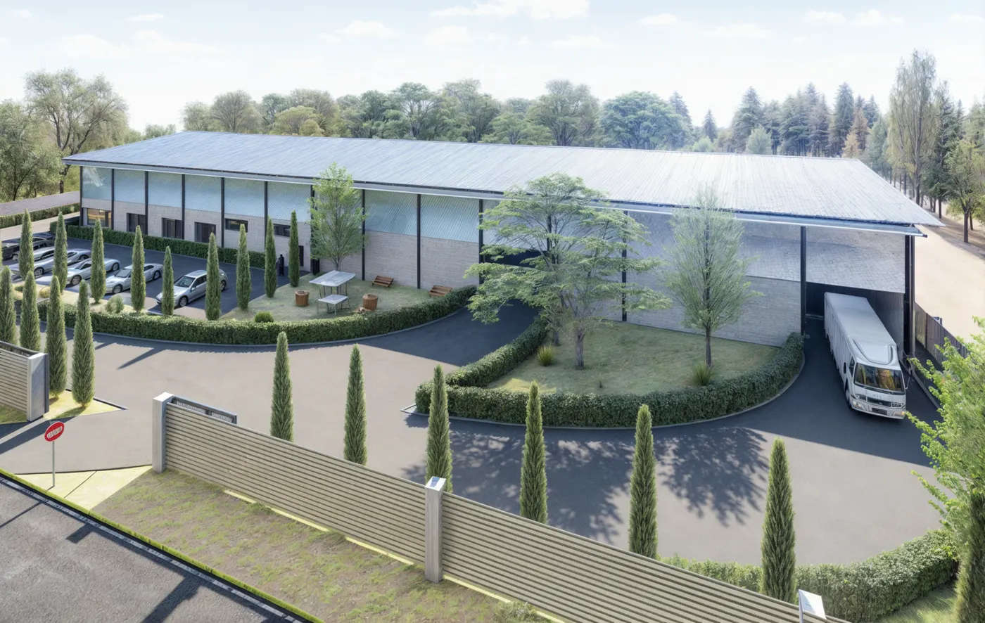 Render of the Pellet Factory